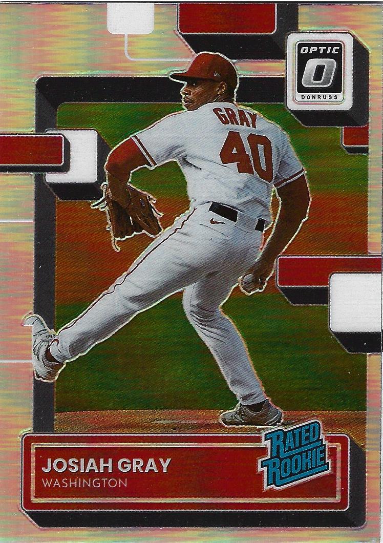 Josiah Gray #42 Baseball Cards 2022 Panini Donruss Optic