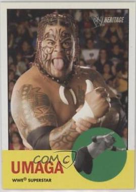 Umaga #55 Wrestling Cards 2006 Topps Heritage II WWE