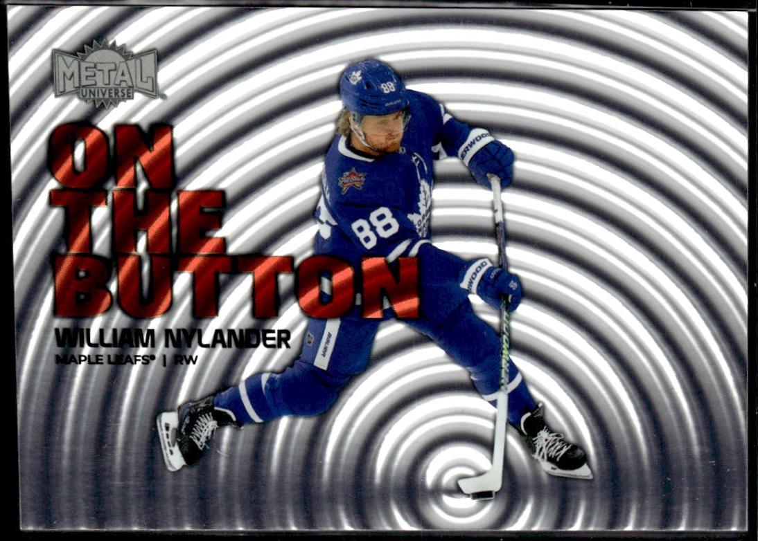 William Nylander #15 Hockey Cards 2024 SkyBox Metal Universe On the Button