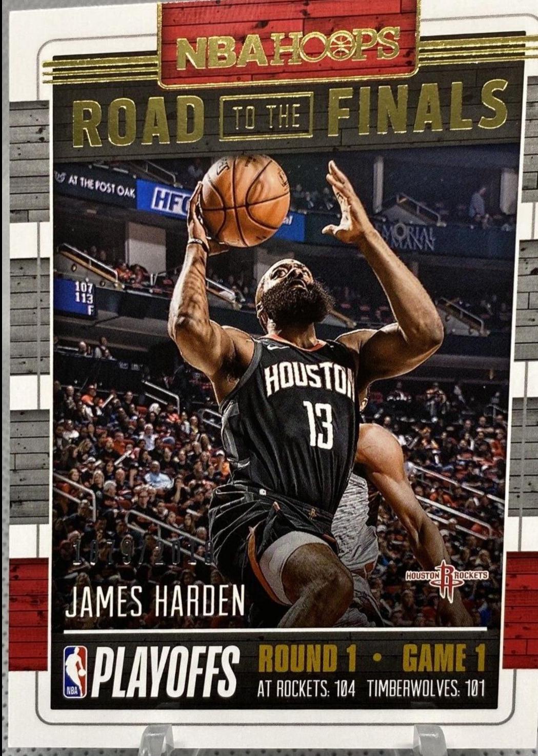 James Harden #8 Basketball Cards 2018 Panini Hoops Road to the Finals