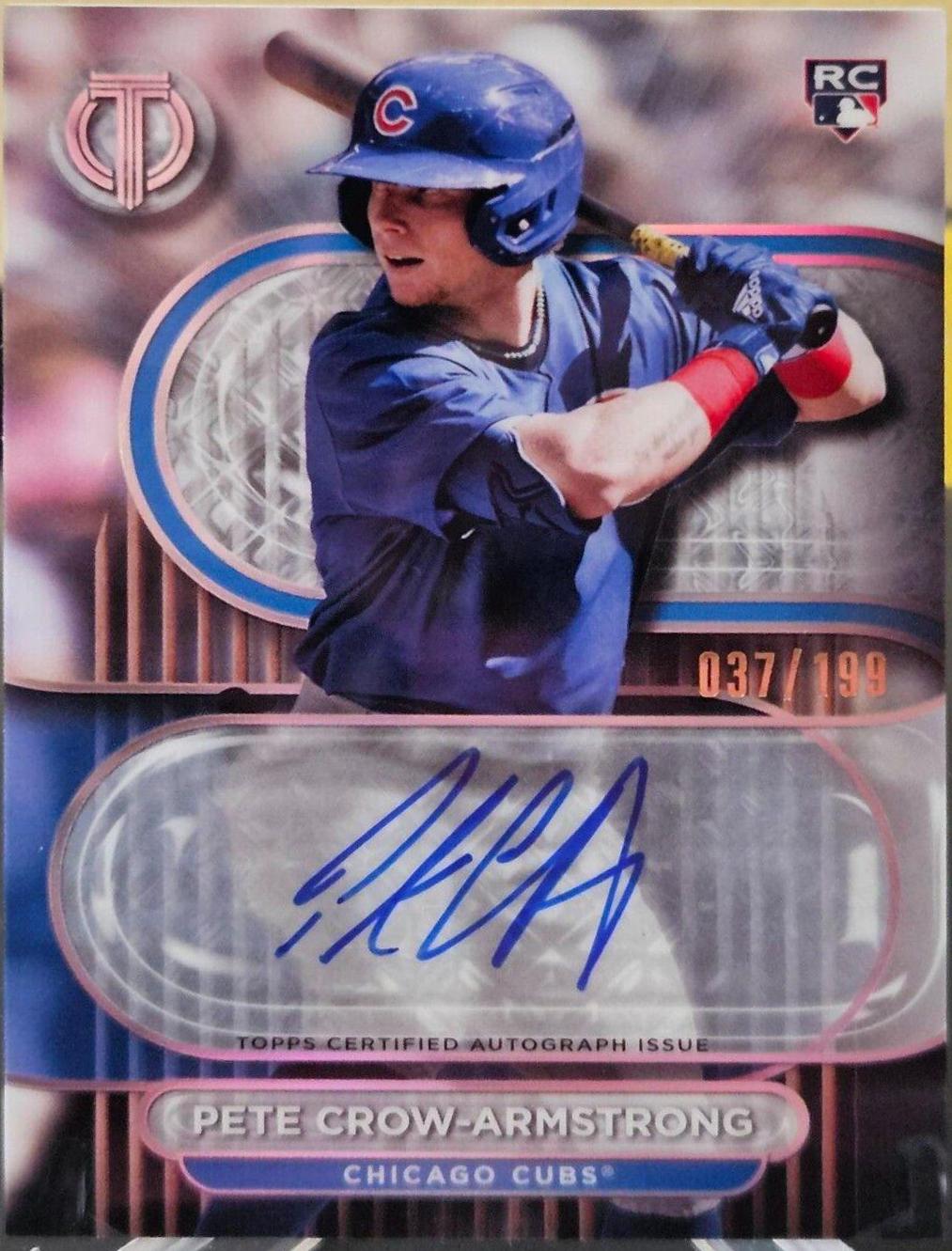 Pete Crow-Armstrong #TA-PC Baseball Cards 2024 Topps Tribute Autograph