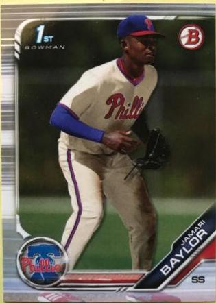 Jamari Baylor #BD-41 Baseball Cards 2019 Bowman Draft