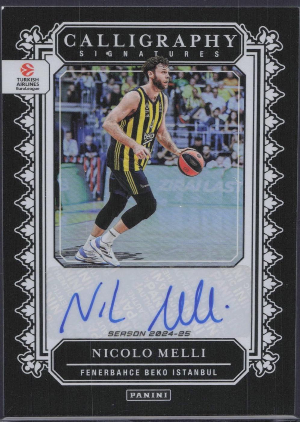 Nicolo Melli #4 2024 Panini Crown Royale Euroleague Calligraphy Signature Basketball