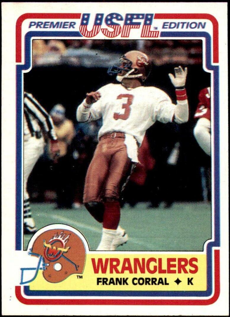 Frank Corral #2 Football Cards 1984 Topps USFL