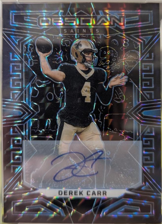 Derek Carr [Blue Finite Electric Etch] #70