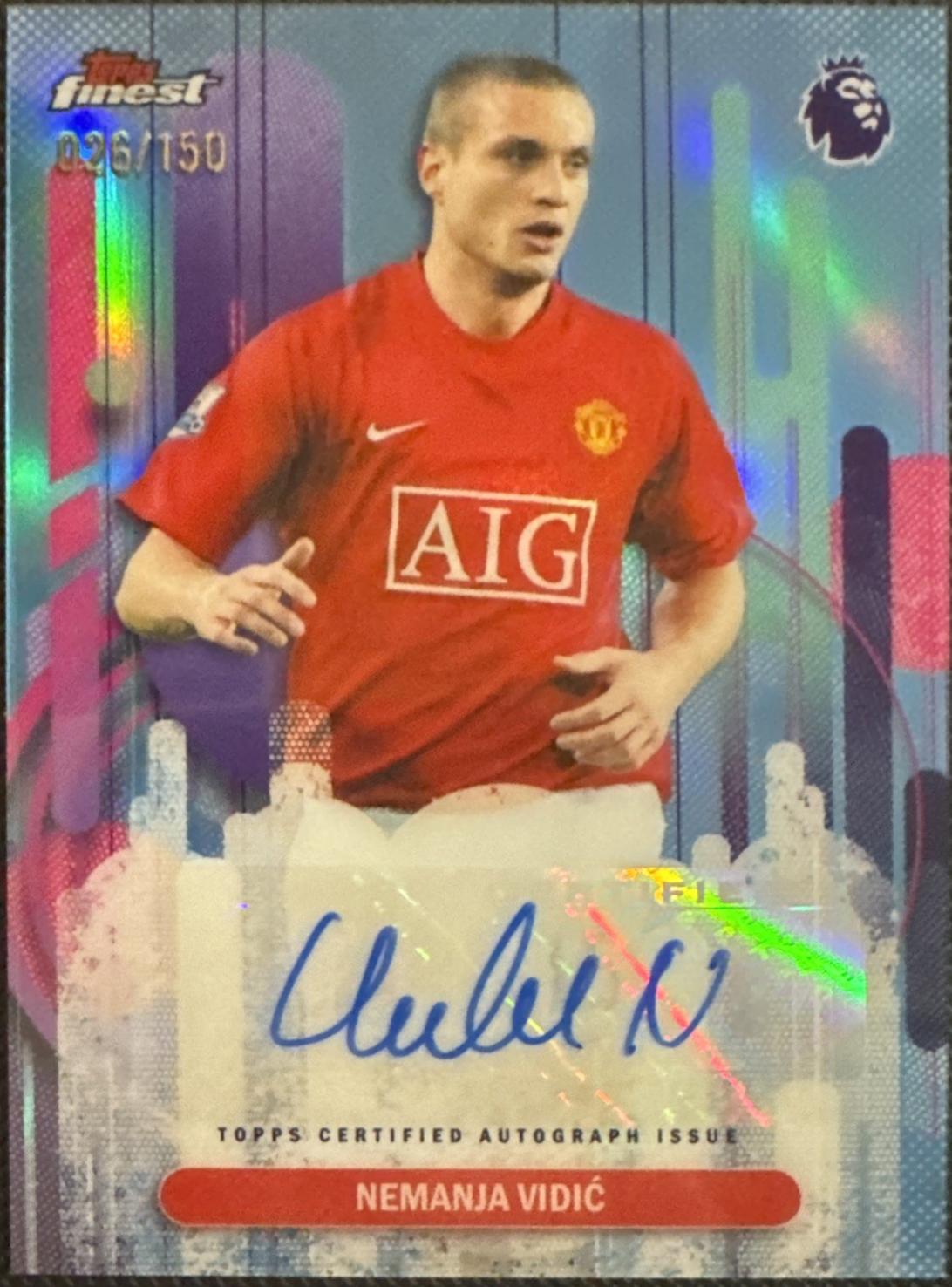 Nemanja Vidic #FA-NV 2026 Topps Finest Premier League Autograph