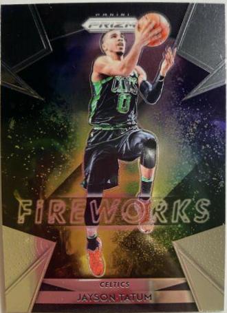 Jayson Tatum #26 Basketball Cards 2018 Panini Prizm Fireworks