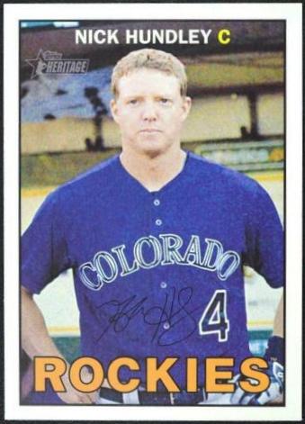 Nick Hundley #5 Baseball Cards 2016 Topps Heritage