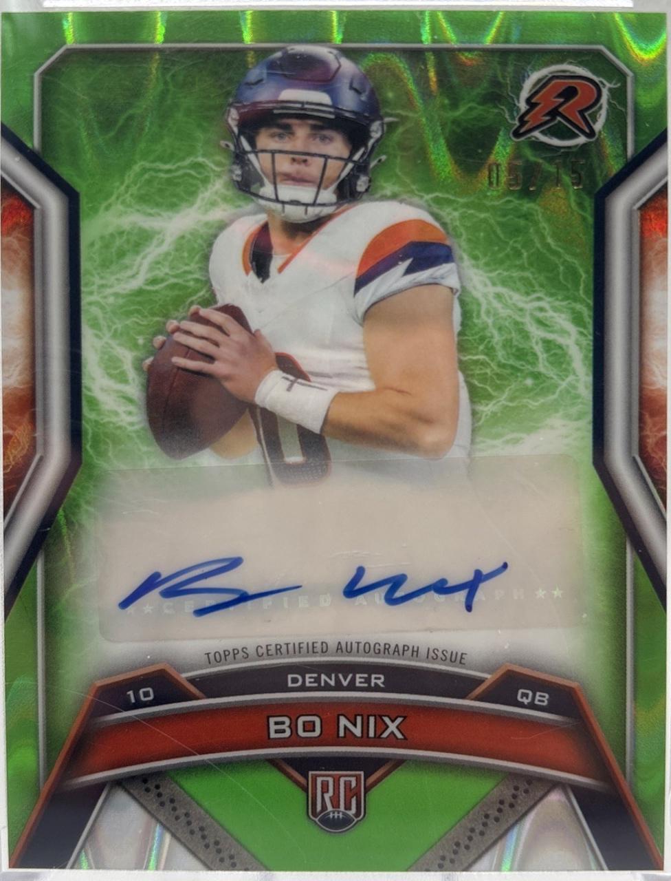 Bo Nix [Lime Green Static] #RRS-BN