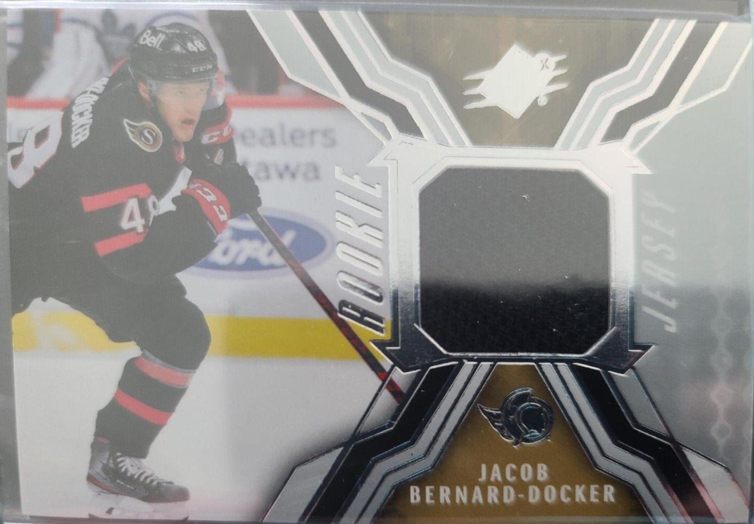 Jacob Bernard Docker #RJ-BE Hockey Cards 2021 SPx Rookie Jersey