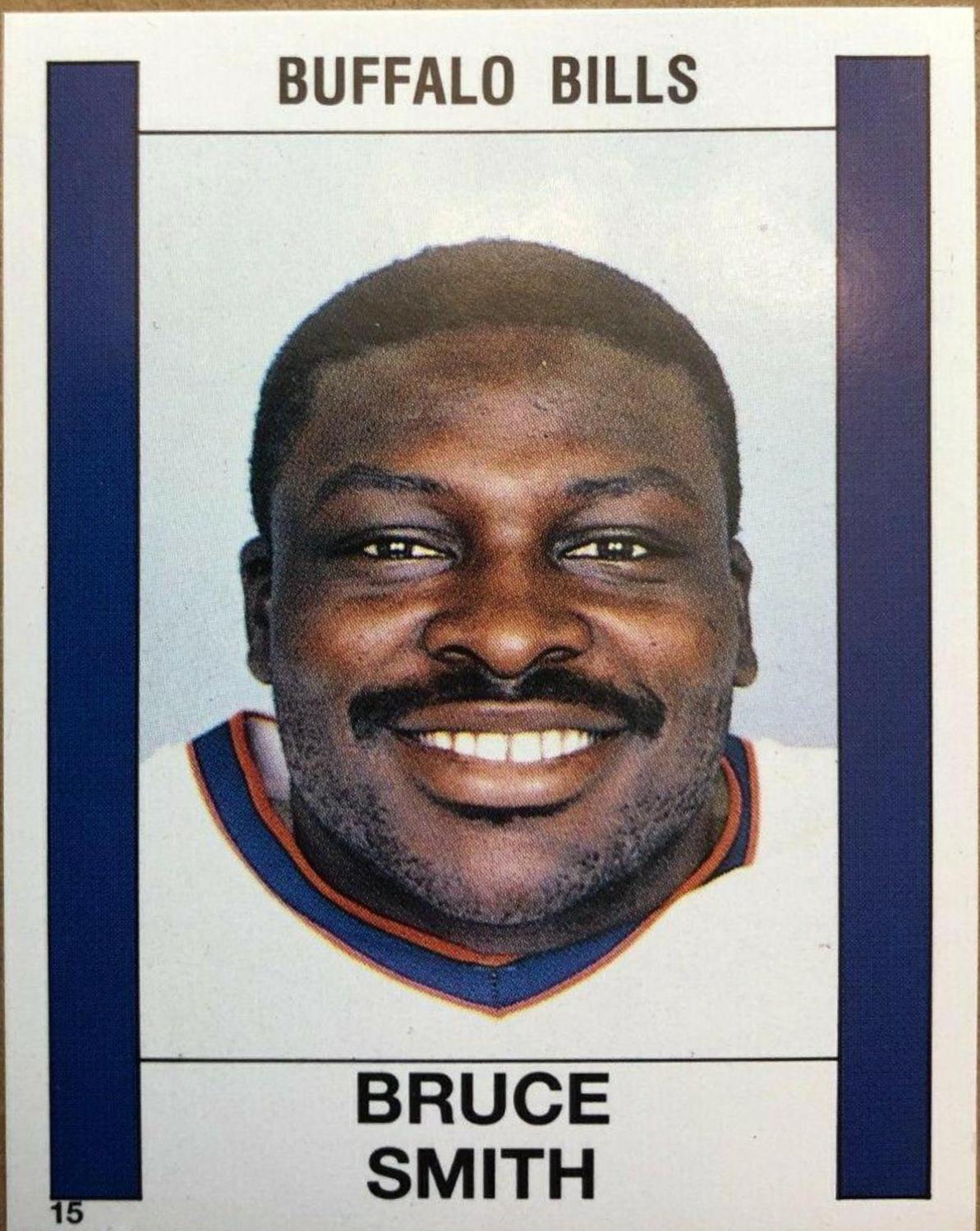 Bruce Smith #15 Football Cards 1988 Panini Sticker