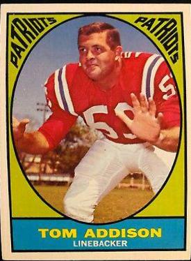 Tom Addison #5 Football Cards 1967 Topps