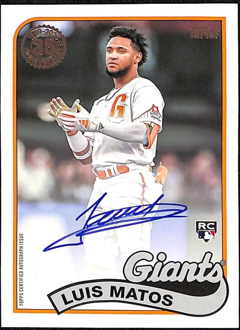 Luis Matos #89BA2-LM 2024 Topps Update 1989 Autograph Baseball