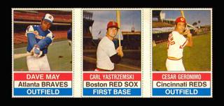 Carl Yastrzemski, Cesar Geronimo, Dave May