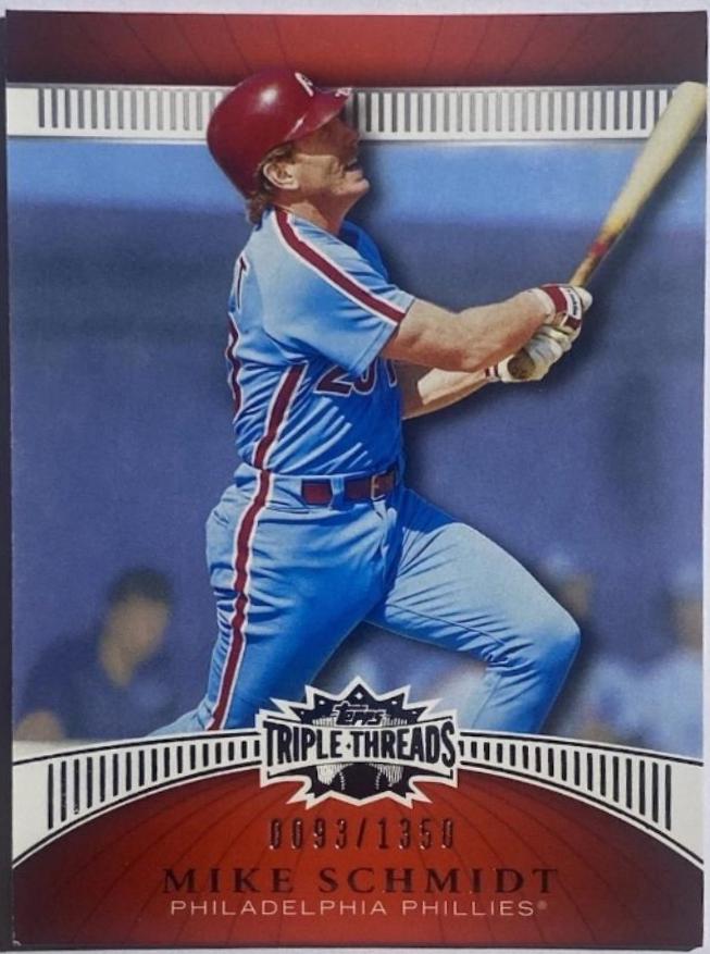 Mike Schmidt #75 Baseball Cards 2010 Topps Triple Threads