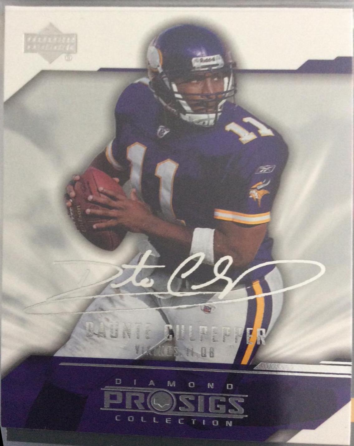 Daunte Culpepper #48 Football Cards 2004 Upper Deck Diamond Pro Sigs