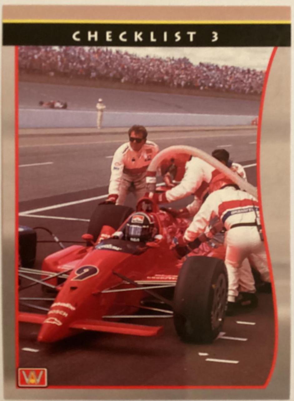 Checklist 3 #83 Racing Cards 1992 All World