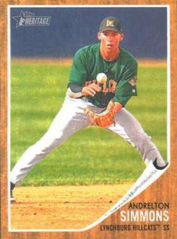 Andrelton Simmons #1 Baseball Cards 2011 Topps Heritage