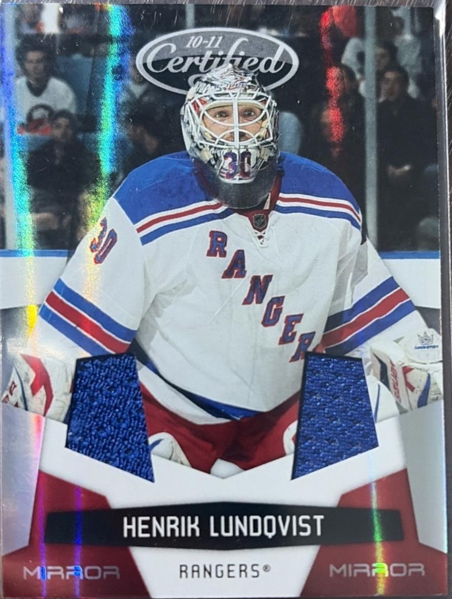 Henrik Lundqvist #95 2010-11 Panini Certified Hockey