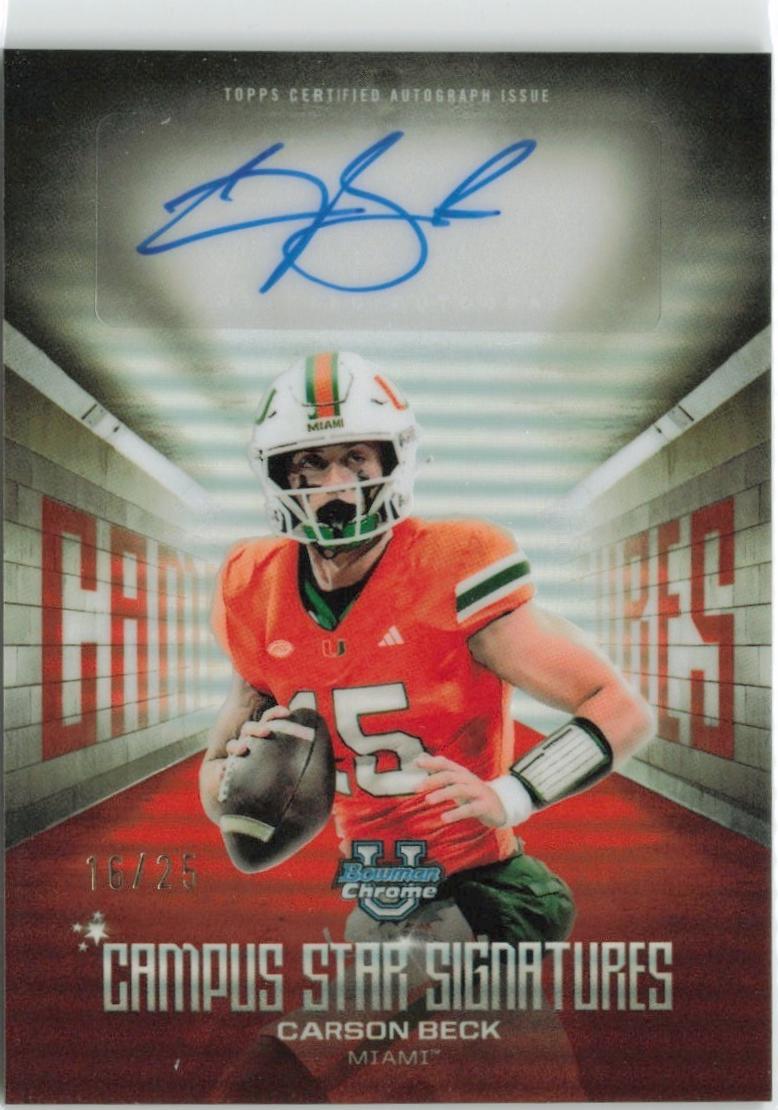 Carson Beck [Orange Refractor] #CSS-CB