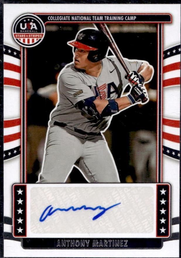 Anthony Martinez #NTS-AM Baseball Cards 2024 Panini Stars & Stripes Collegiate National Team Signature