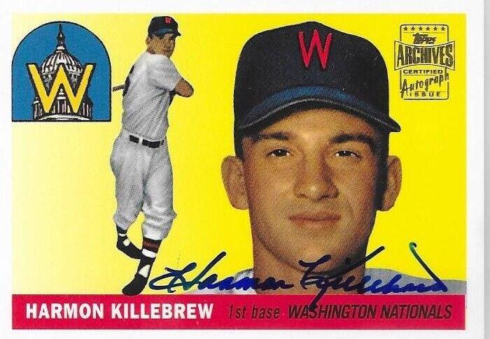 Harmon Killebrew #45 Baseball Cards 2001 Topps Archives Autographs
