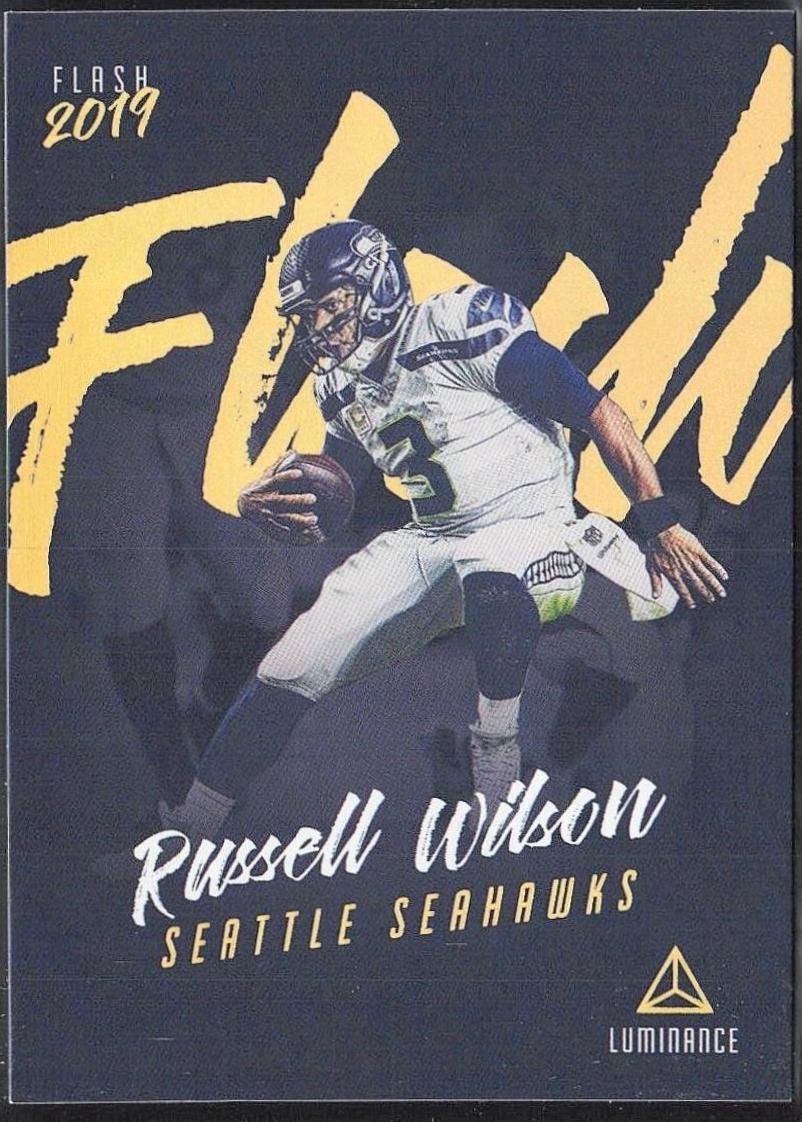 Russell Wilson #F3 Football Cards 2019 Panini Luminance Flash