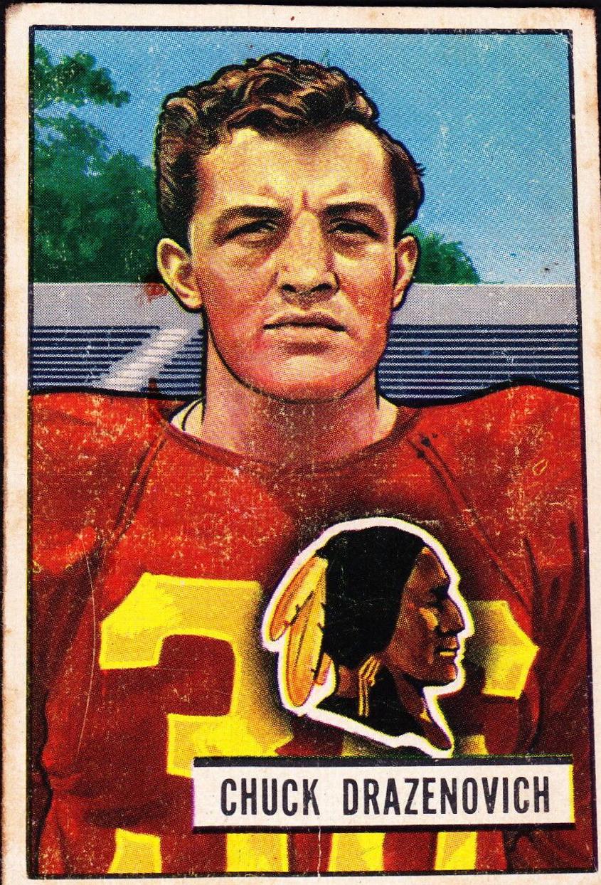 Chuck Drazenovich #35 Football Cards 1951 Bowman