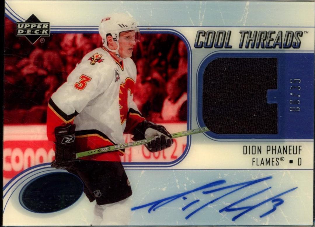 Dion Phaneuf #ACT-DP Hockey Cards 2005 Upper Deck Ice Cool Threads Autograph