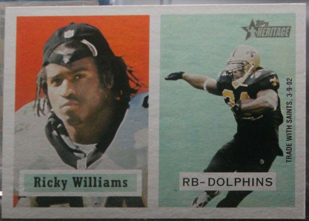 Ricky Williams #11 Football Cards 2002 Topps Heritage