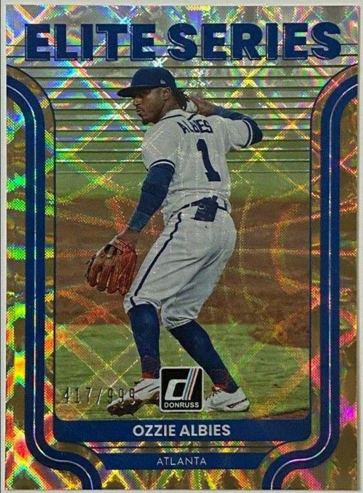 Ozzie Albies #ES-12 Baseball Cards 2022 Panini Donruss Elite Series