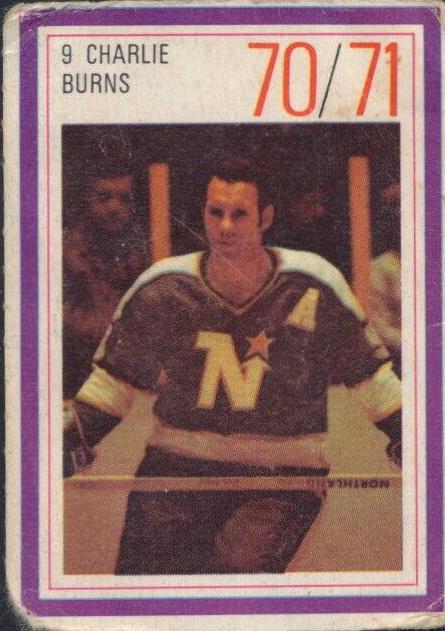 Charlie Burns Hockey Cards 1970 Esso Power Players
