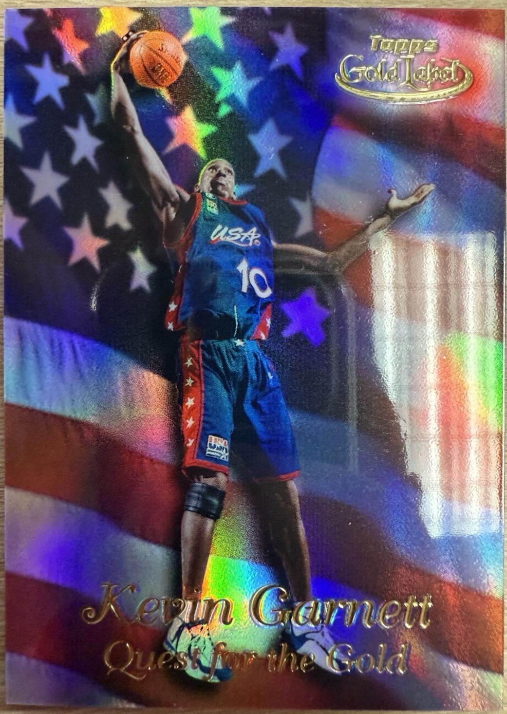 Kevin Garnett #Q2 Basketball Cards 1999 Topps Gold Label Quest for the Gold