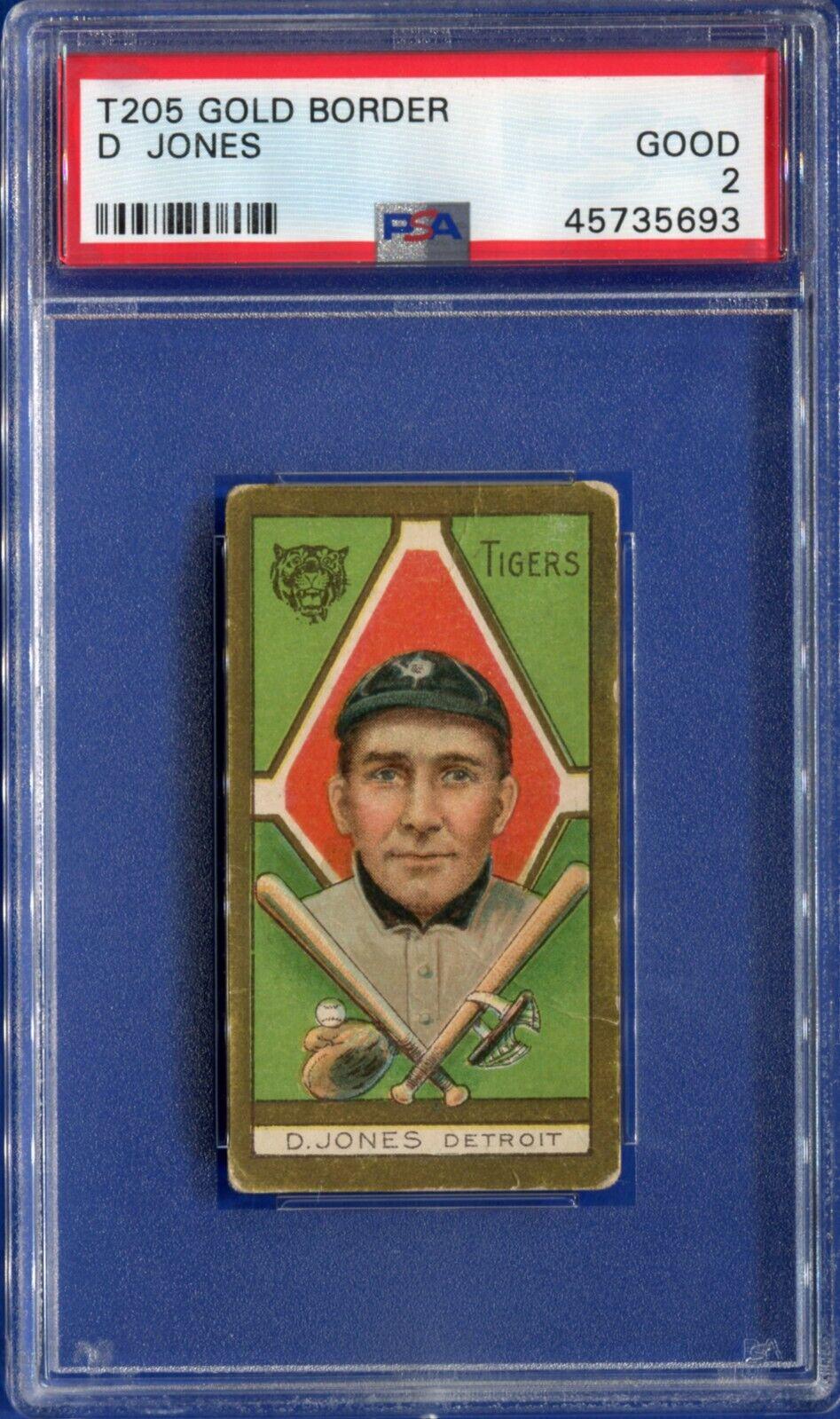 D. Jones Baseball Cards 1911 T205 Gold Border