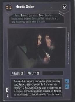 Tonnika Sisters Star Wars CCG Premiere