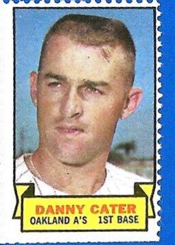 Danny Cater Baseball Cards 1969 Topps Stamps