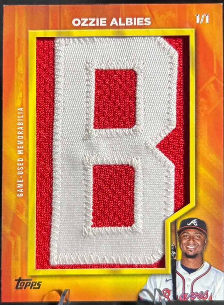 Ozzie Albies #OTN-OA 2024 Topps Update Baseball Own the Name Relics