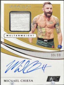 Michael Chiesa Ufc Cards 2021 Panini Immaculate UFC Memorabilia Autographs