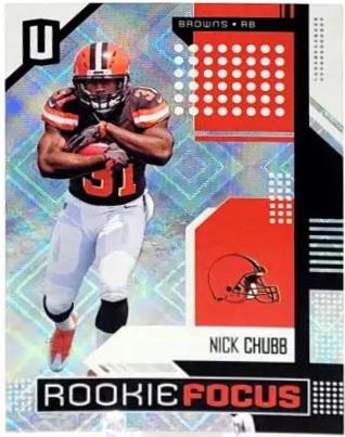 Nick Chubb #RF-NC Football Cards 2018 Panini Unparalleled Rookie Focus