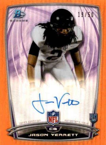 Jason Verrett #5 Football Cards 2014 Bowman Chrome Rookie Autograph