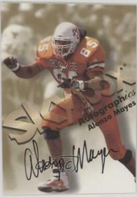 Alonzo Mayes Football Cards 1998 Skybox Premium Autographics