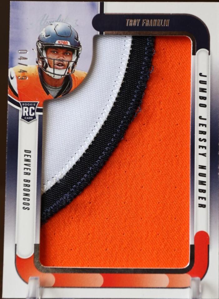Troy Franklin #JJN-TFN Football Cards 2024 Panini Absolute Jumbo