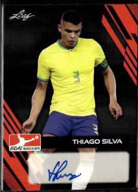Thiago Silva #BA-TS2 2023 Leaf Goal Autographs Soccer
