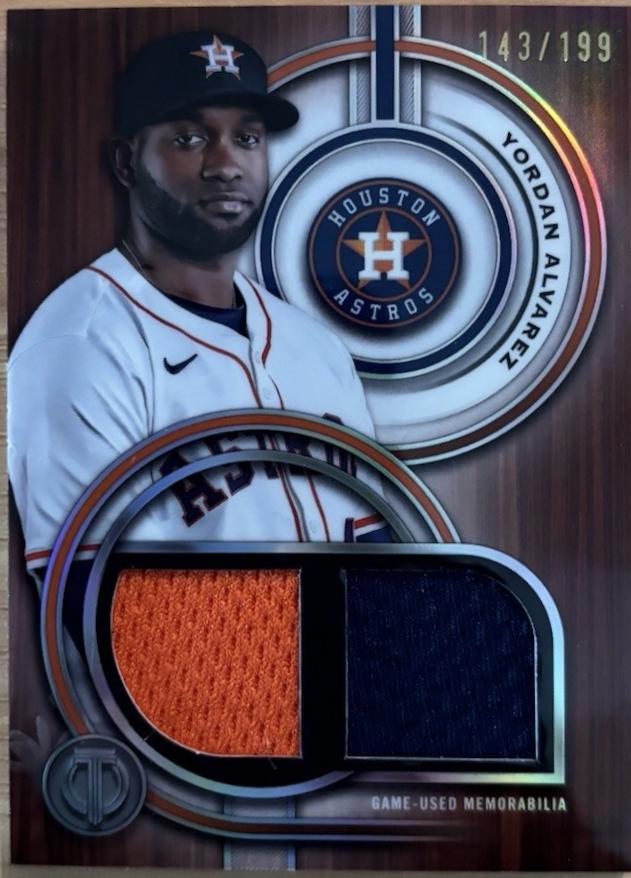 Yordan Alvarez #DR-YA Baseball Cards 2025 Topps Tribute Single-Player Dual Relic