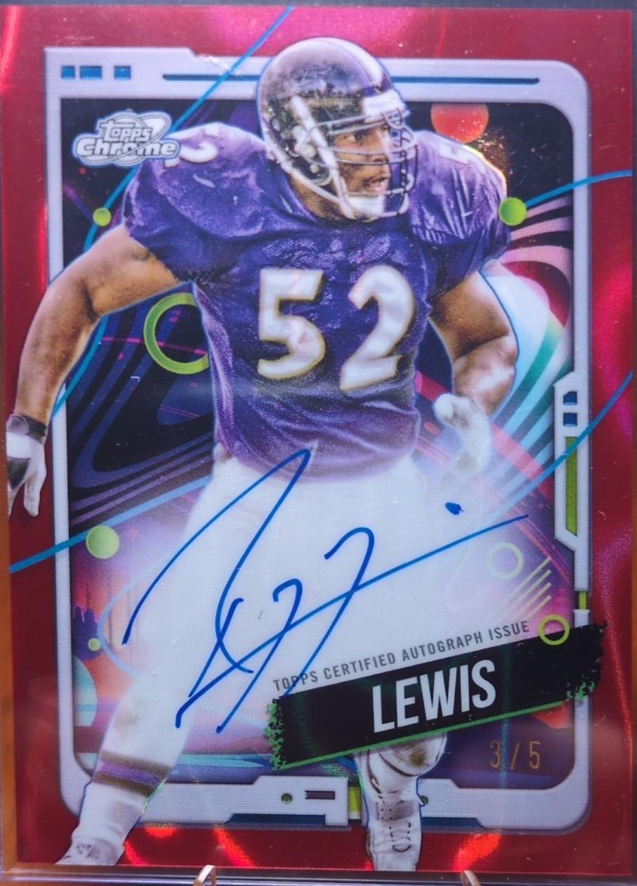 Ray Lewis [Red Flare Refractor] #CCA-RL Prices | 2024 Topps Cosmic ...