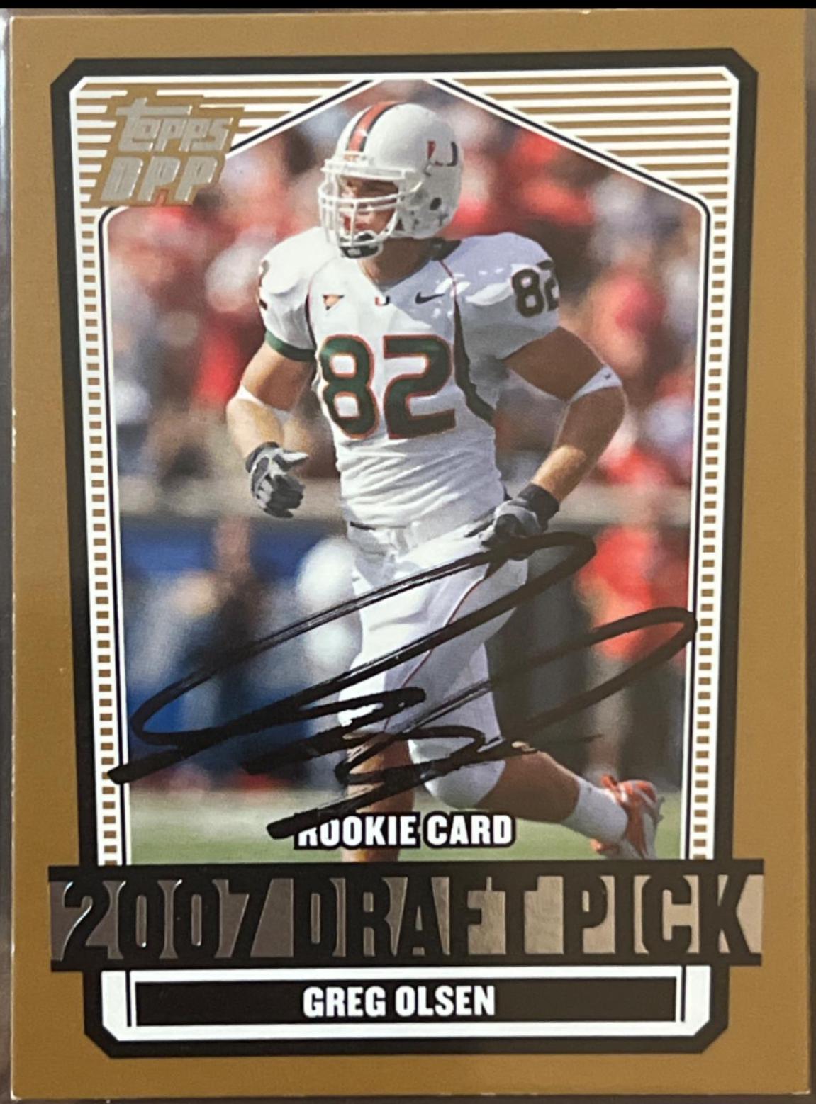 Greg Olsen #137 Football Cards 2007 Topps Draft Picks & Prospects All Star Alumni Autograph
