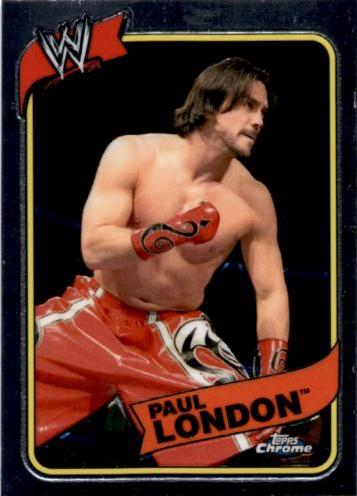 Paul London #50 Wrestling Cards 2008 Topps Heritage III Chrome WWE