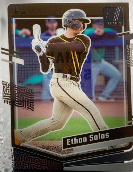 Ethan Salas #8 Baseball Cards 2023 Panini Chronicles Clearly Donruss
