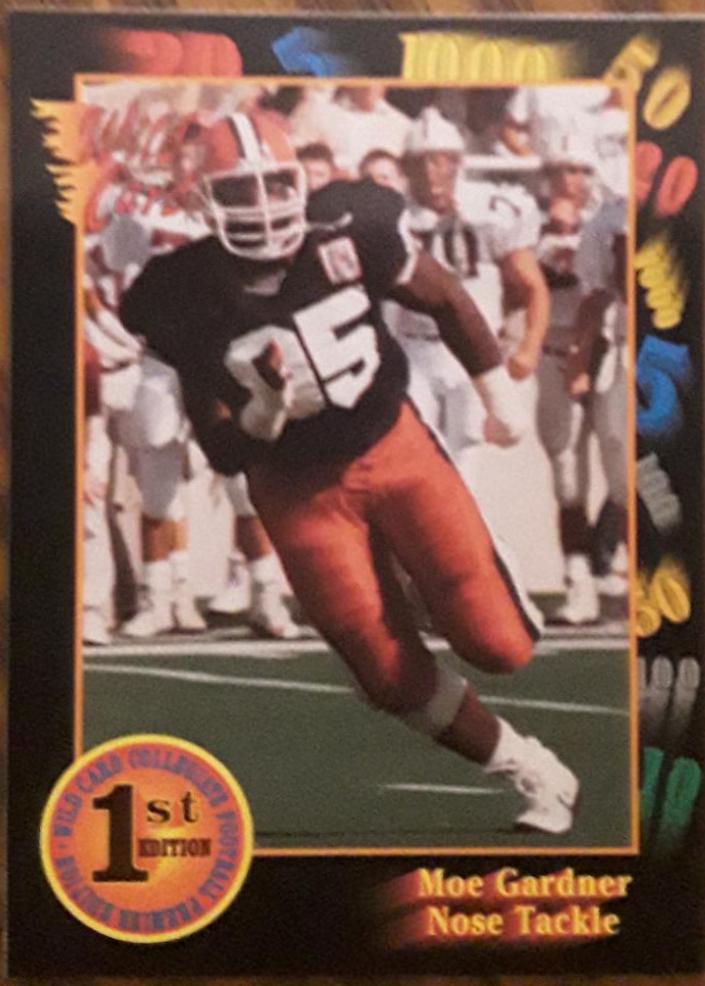 Moe Gardner #17 Football Cards 1991 Wild Card College Draft Picks