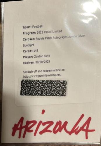 Clayton Tune [Silver Spotlight Rookie Patch Autograph Jumbo] #148